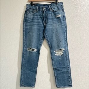 Abercrombie & Fitch Paint Splatter Langdon Slim Jeans
